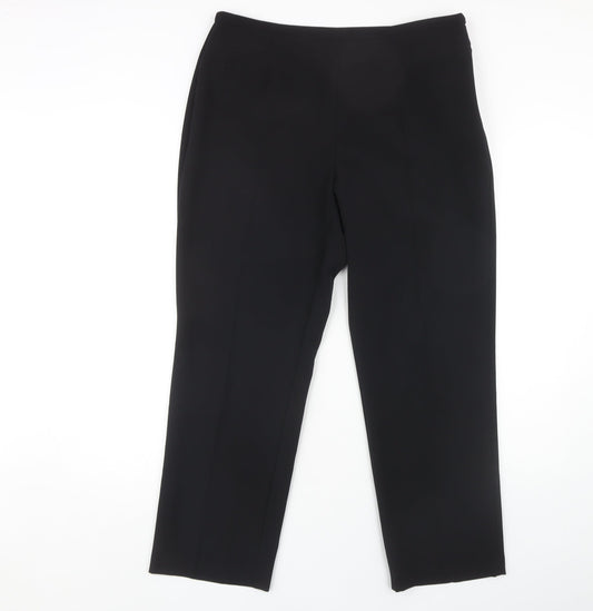 Marks & Spencer Women's Black Straight Trousers Size 14