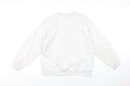 Back view of Dunnes Women's Grey S Pullover Sweatshirt