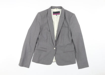 Next Women's Grey Slim Fit Blazer Size 14