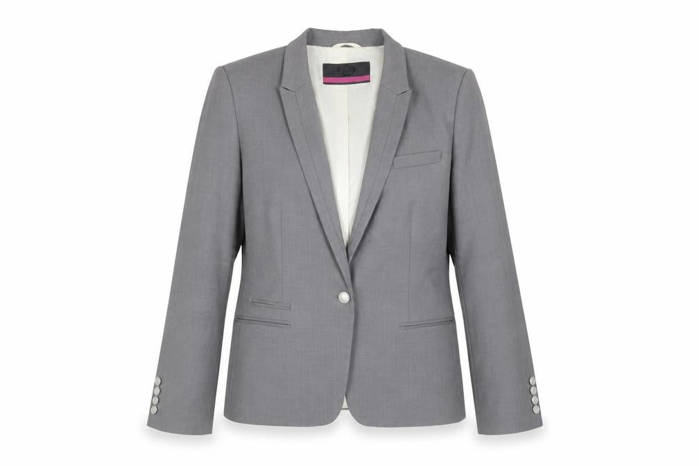 Next Women's Grey Slim Fit Blazer Size 14