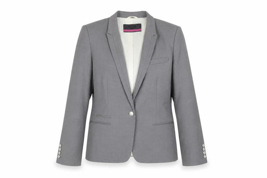 Next Women's Grey Slim Fit Blazer Size 14