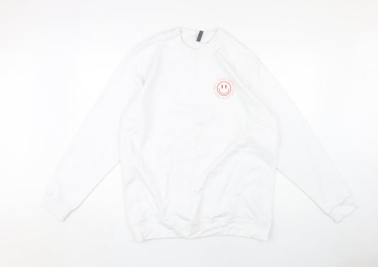 Kariban Unisex White Pullover Sweatshirt L