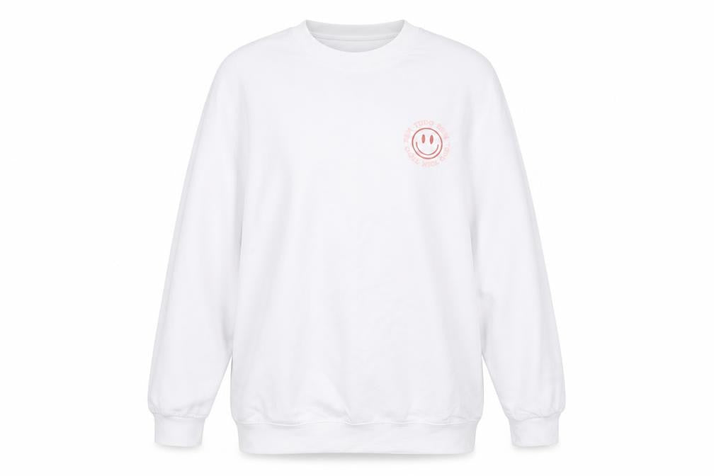 Kariban Unisex White Pullover Sweatshirt L