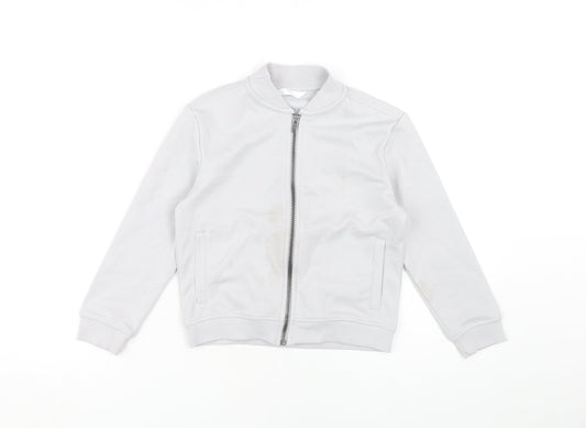 Marks and Spencer Boys Grey Bomber Jacket 8-9 Years