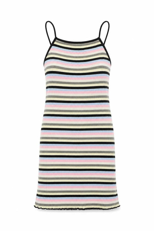 Topshop Women's Multicoloured Striped Slip Dress Size 10
