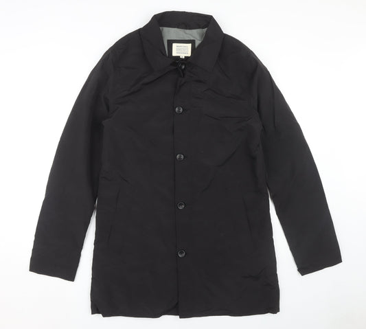Brave Soul Men's Black Overcoat Size S Casual Wear