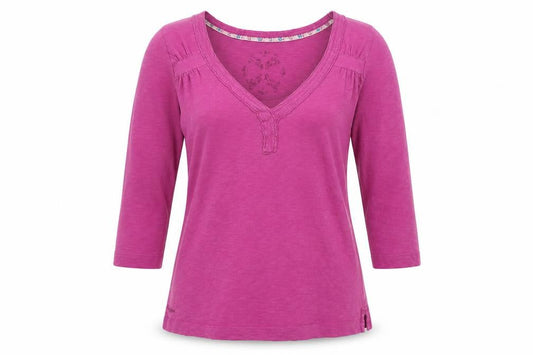 FatFace Women's Pink V-Neck T-Shirt Size 10
