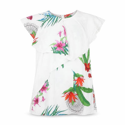 Front view of Desigual Women's Multicoloured Floral Tunic XS