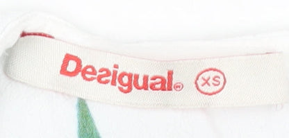 Close-up detail of Desigual Women's Multicoloured Floral Tunic XS