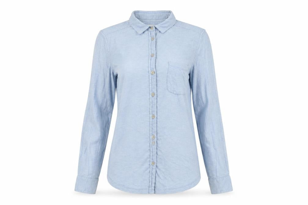 Fat Face Women's Blue Button-Up Shirt Size 10