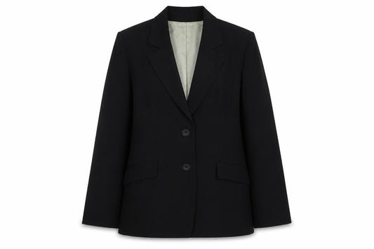Front view of J. Taylor Women’s Black Blazer, size UK 14, Regular