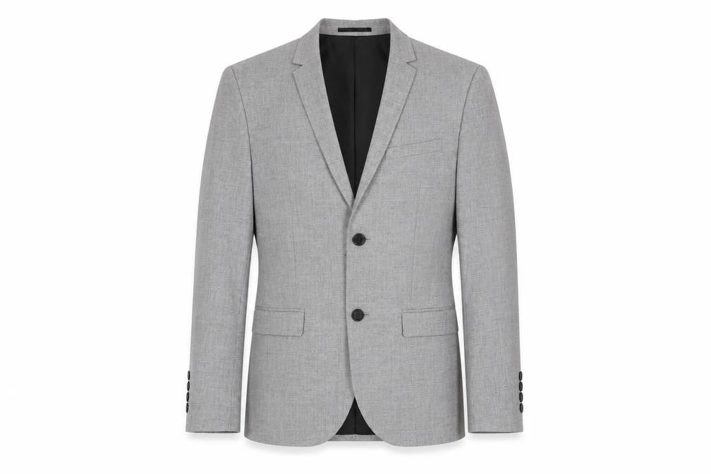 H&M Men’s Grey Blazer, Single-Breasted, 38R