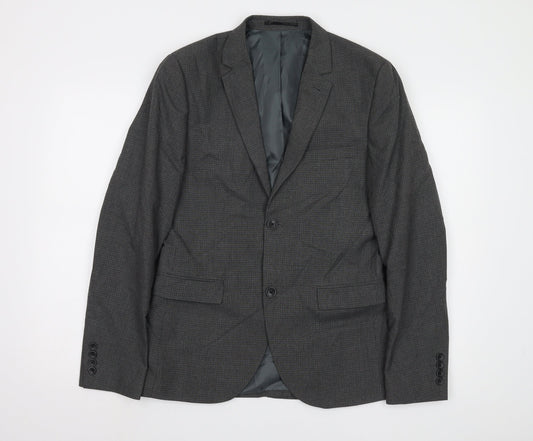 Swear & Mason Men's Grey Check Blazer, Size 38