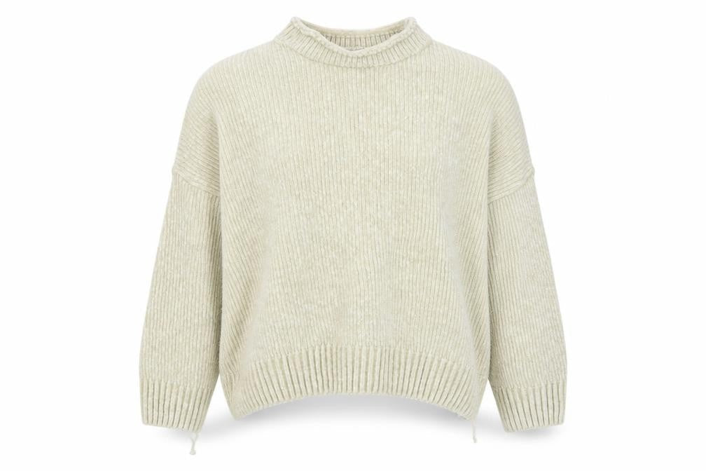 Pull&Bear Women's Beige Mock Neck Jumper, Size 12, Polyester