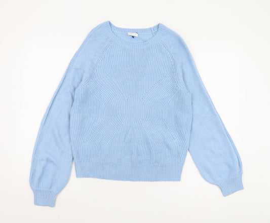 VILA Women's Blue Pullover Jumper - Size S
