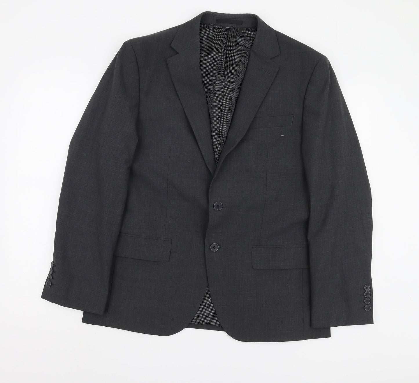 Marks and Spencer Men's Grey Suit Jacket, Size 40S