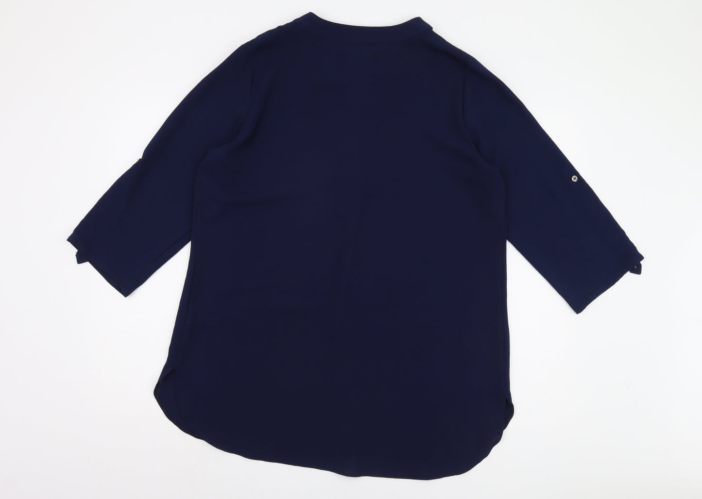 Roman Women's Blue Blouse Size 16 with 3/4 Sleeves