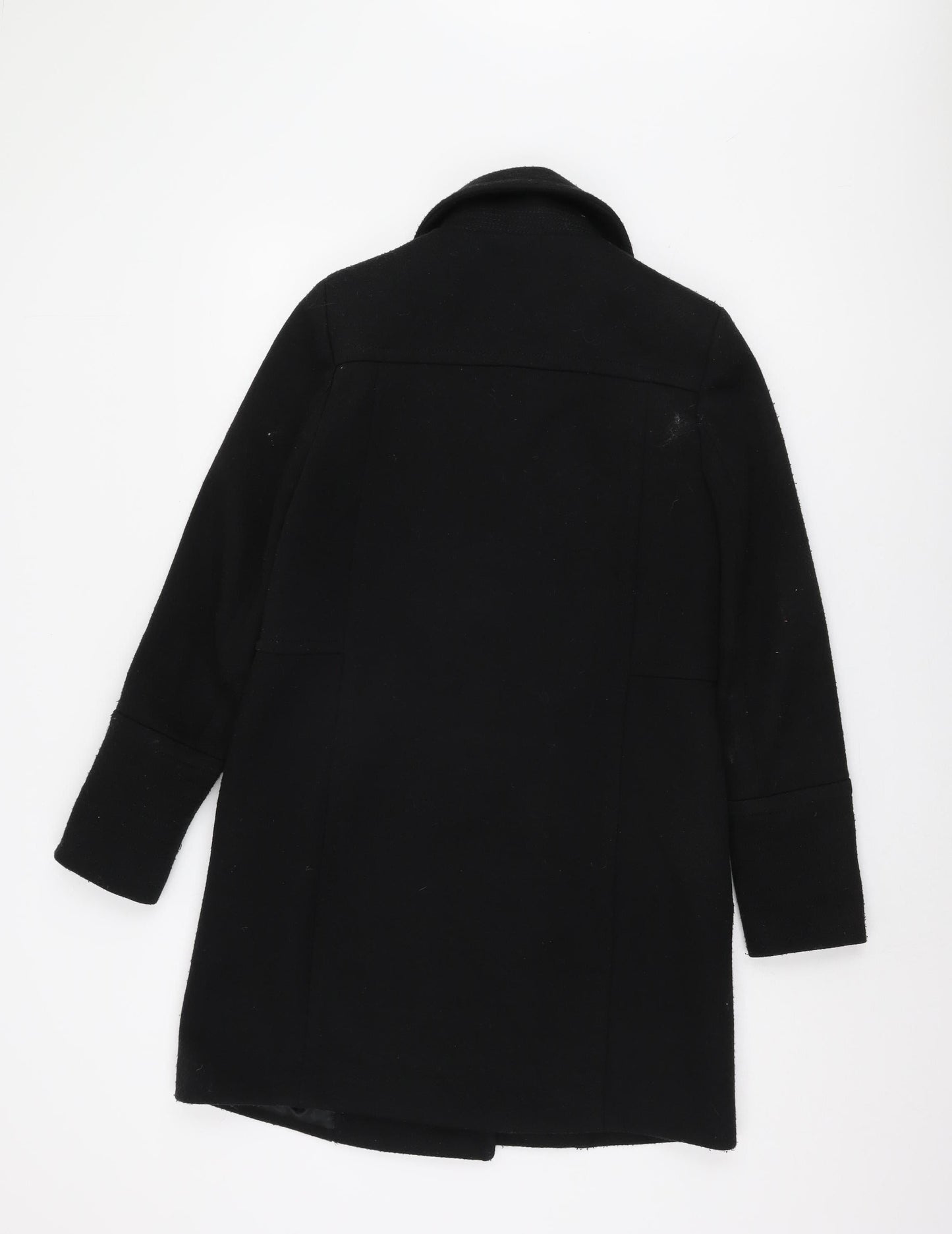 Wallis Women's Black Overcoat, Size 8, Mid-Length