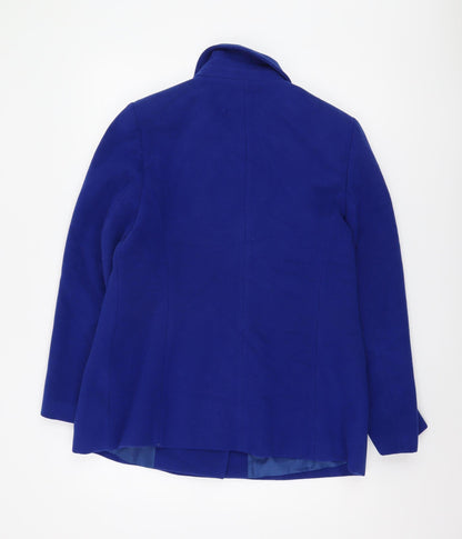 John Lewis Women's Blue Pea Coat, Size 14, Classic Style