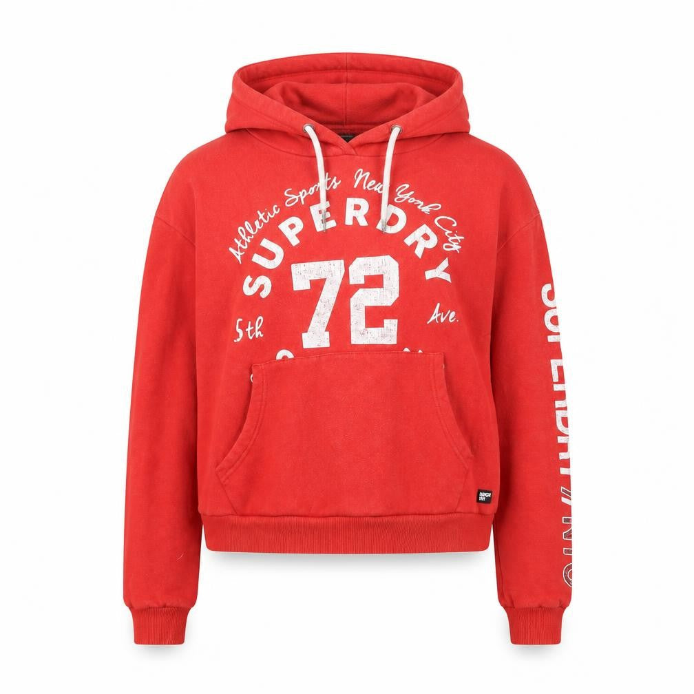 Superdry Women's Red Hoodie 2XS Pullover Casual