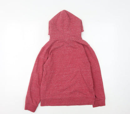 Back view of Animal boys’ red pullover hoodie - 10-11 years
