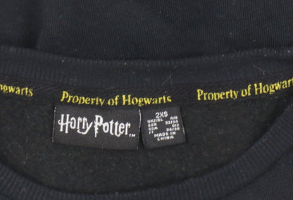 Preloved Harry Potter Unisex Black Pullover Sweatshirt 2XS - Detail