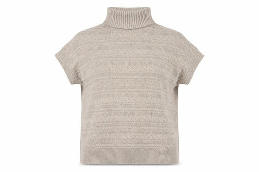 FatFace Women's Beige Roll Neck Pullover Jumper S
