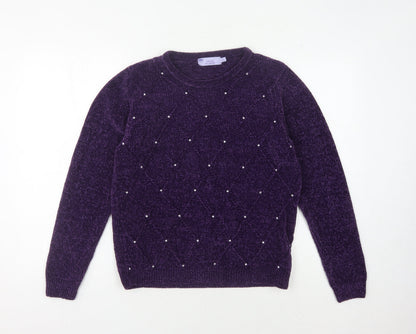 Additional front view of Honor Millburn Women's Purple jumper, size 10-12