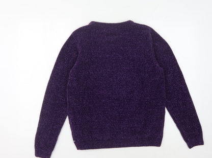 Back view of Honor Millburn Women's Purple jumper, size 10-12