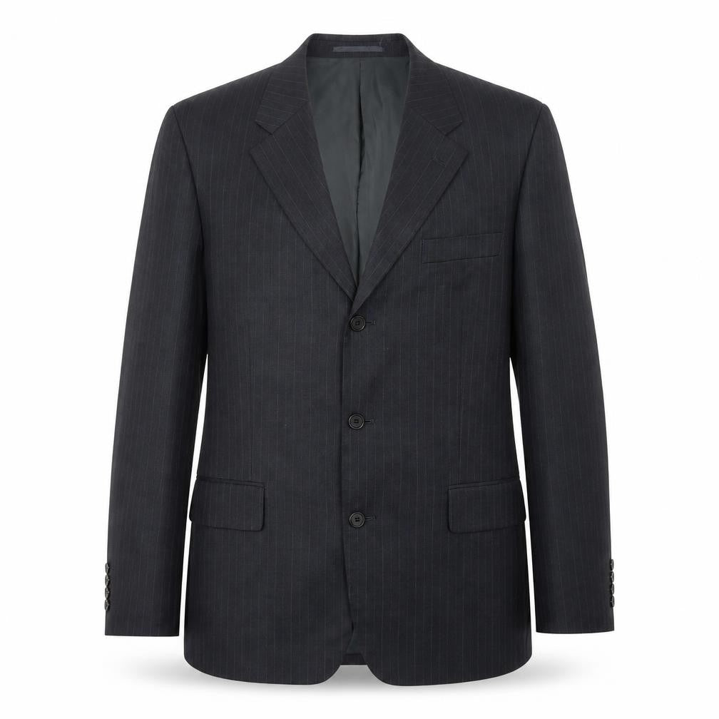 Moss Men's Grey Striped Suit Jacket, Chest 42, Regular Fit