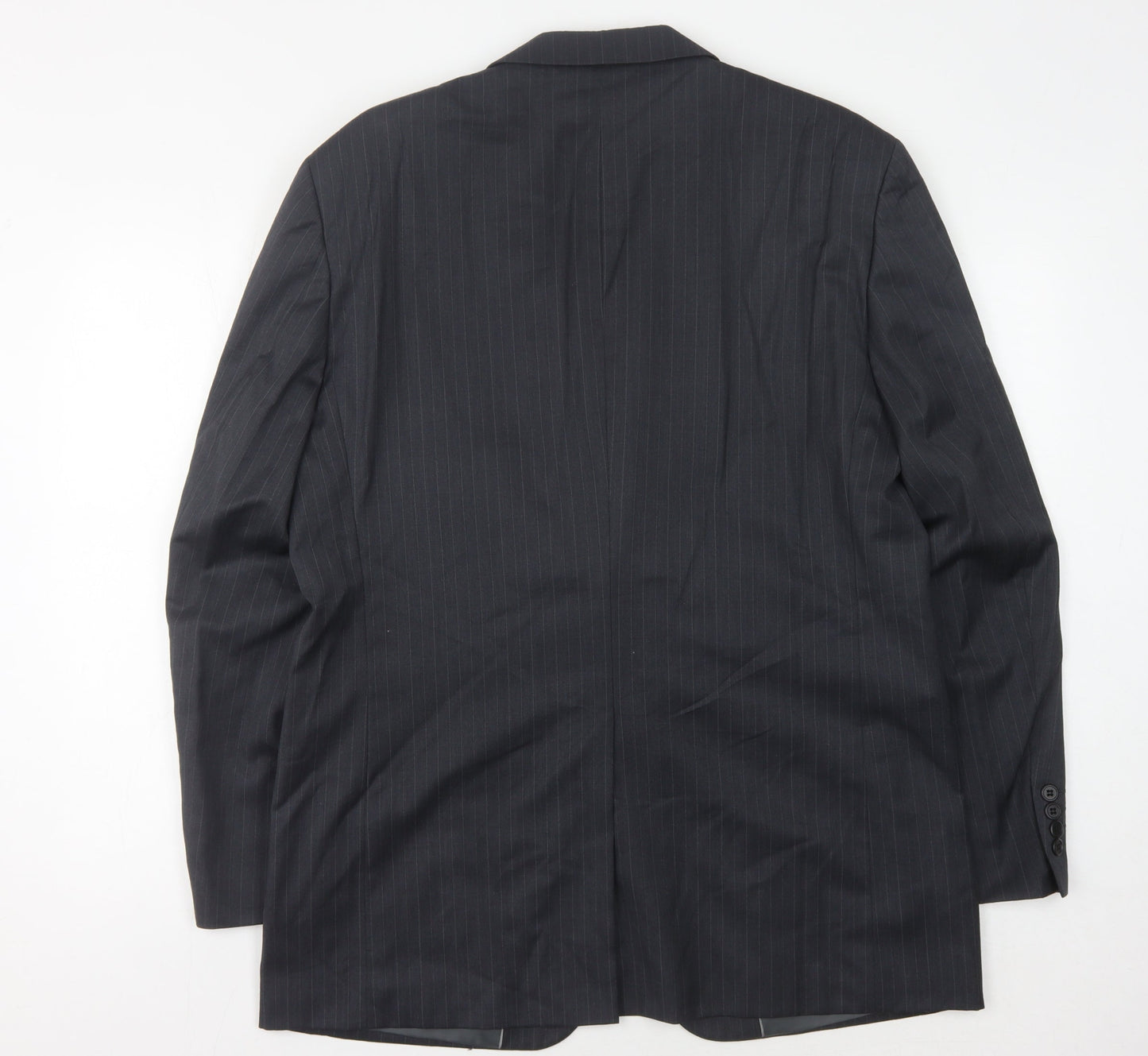 Moss Men's Grey Striped Suit Jacket, Chest 42, Regular Fit