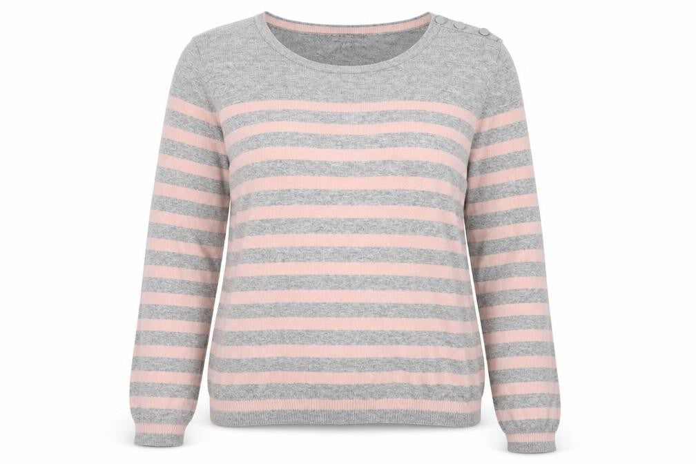 Laura Ashley Women's Multicoloured Striped Pullover Jumper - Size 12