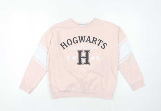 Harry Potter Hogwarts Girls Pink Sweatshirt 9-10 Years
