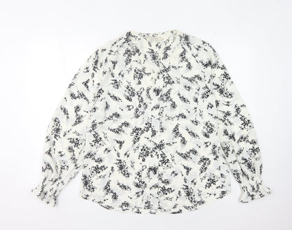 Oasis Women's Multicoloured Floral Blouse Size 14