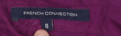 Close-up detail of French Connection Women Purple Sleeveless Cocktail Dress