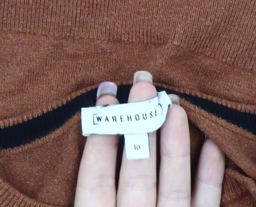 Warehouse Women's Brown Pullover Jumper Size 10