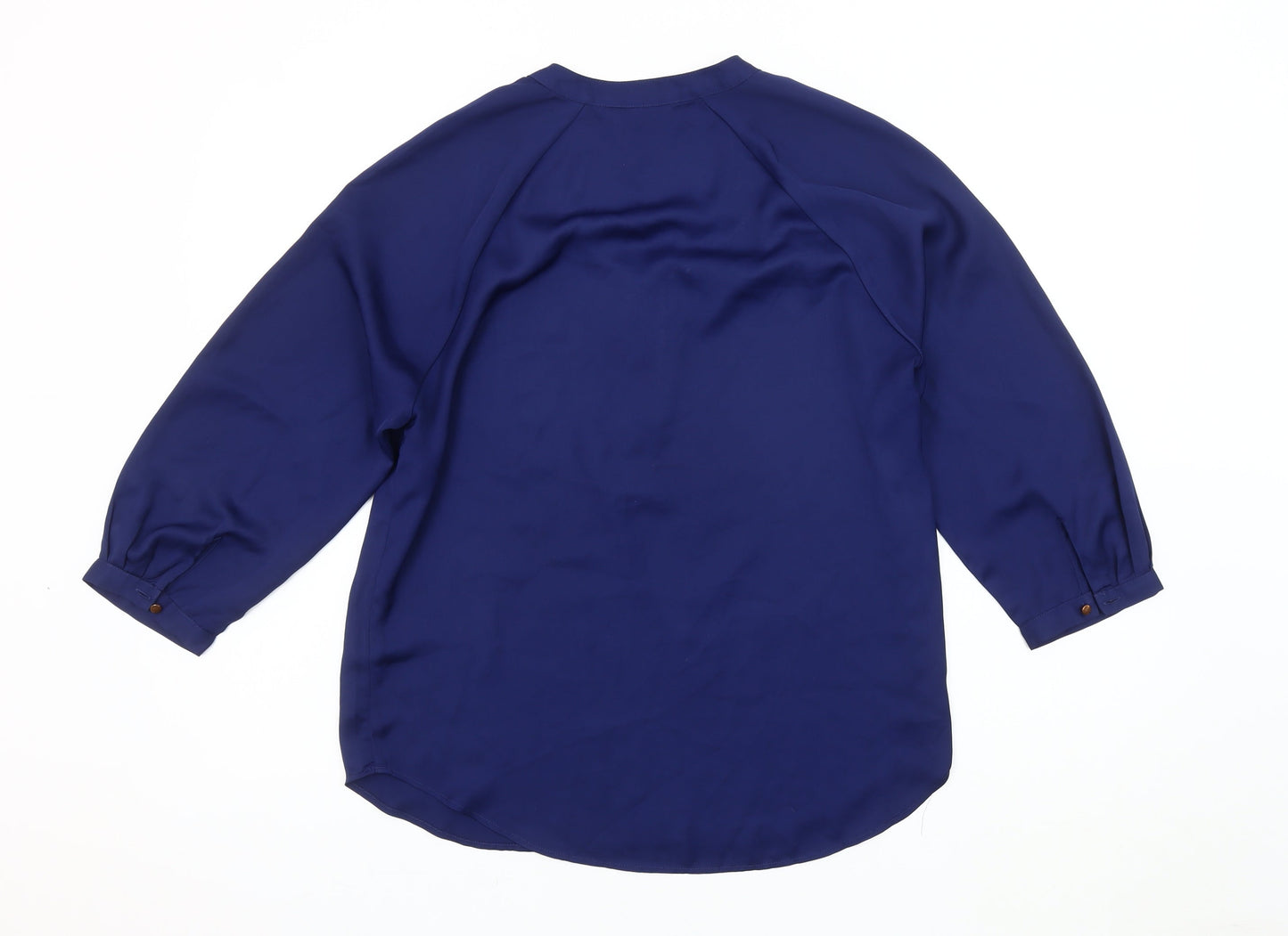 Marks and Spencer Women's Blue 3/4 Sleeve Blouse