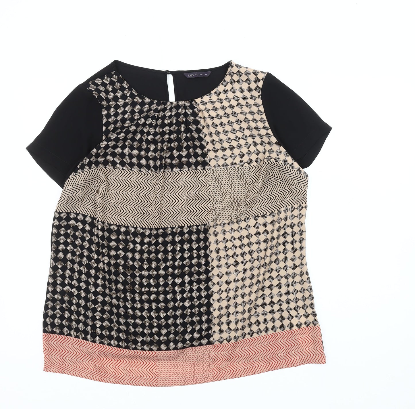 Marks and Spencer Women's Geometric Blouse - Size 14