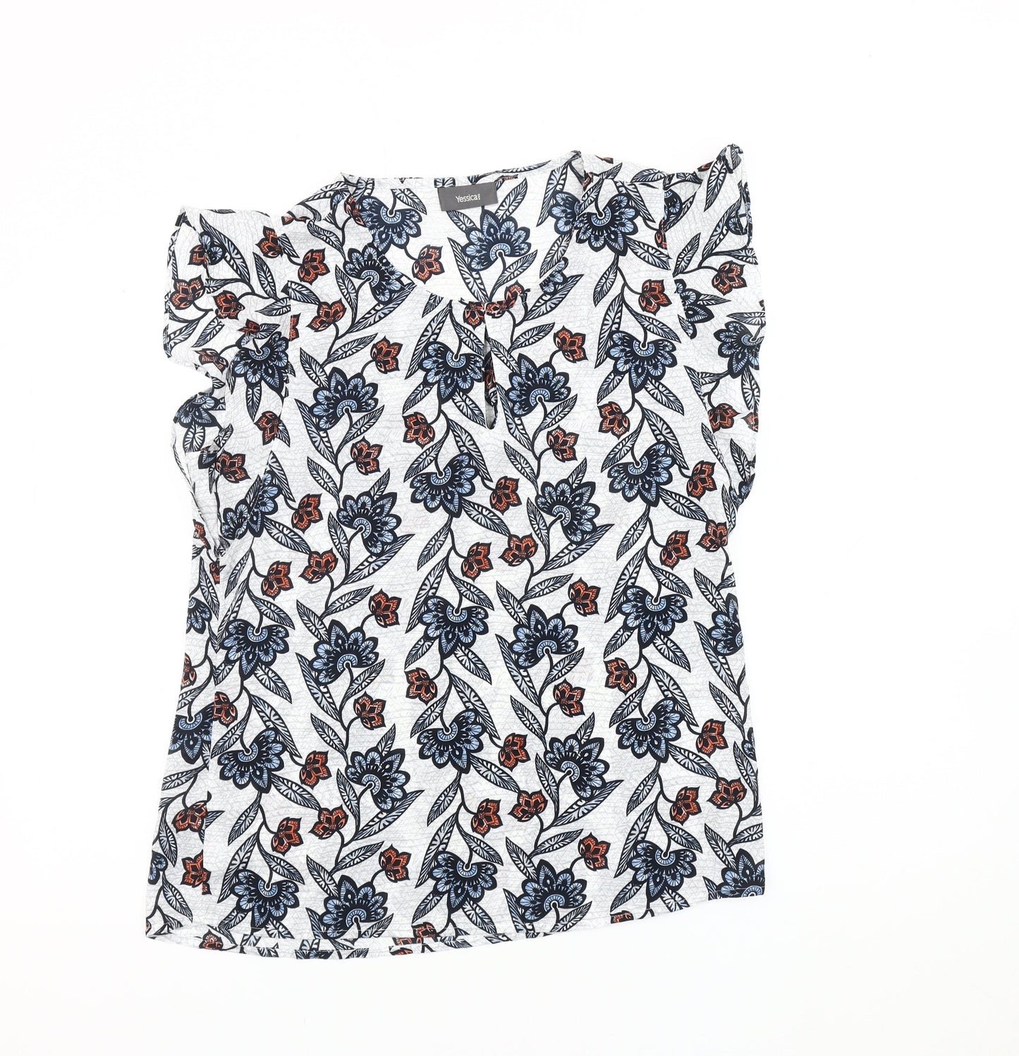Yessica Women's Multicoloured Floral Top, Size 10