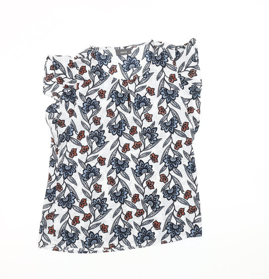Yessica Women's Multicoloured Floral Top, Size 10