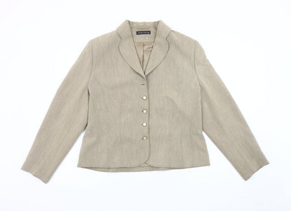 Additional front view of Alex & Co. Women's Beige Blazer Sz 16 Wool Blend