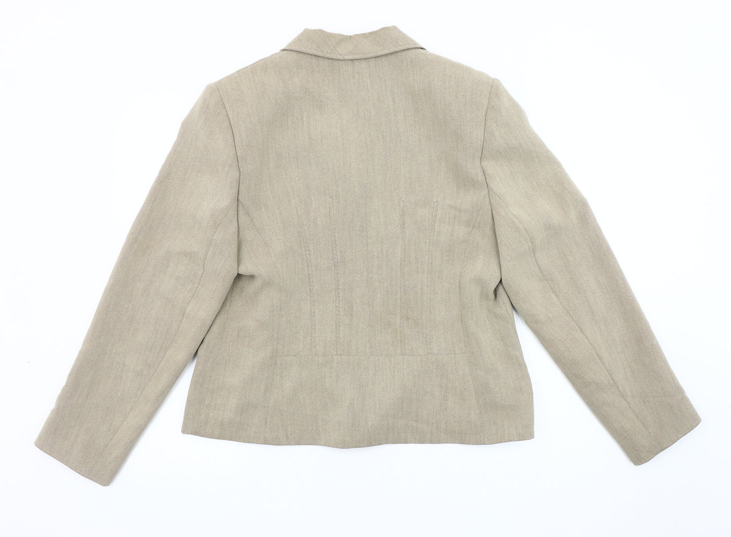 Alex & Co. Women's Beige Blazer Sz 16 Wool Blend