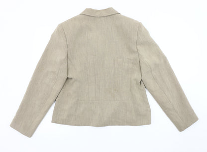 Back view of Alex & Co. Women's Beige Blazer Sz 16 Wool Blend