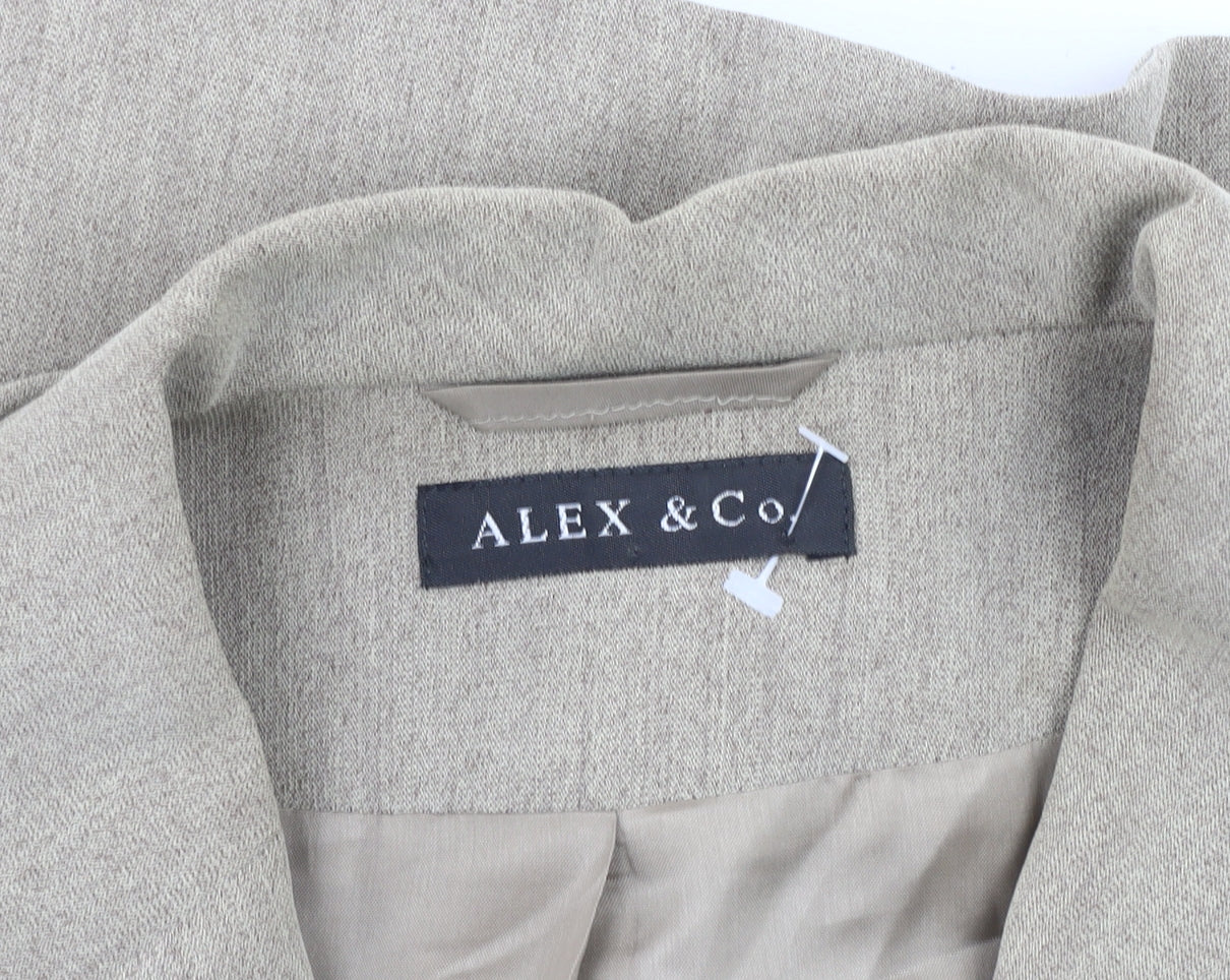 Alex & Co. Women's Beige Blazer Sz 16 Wool Blend