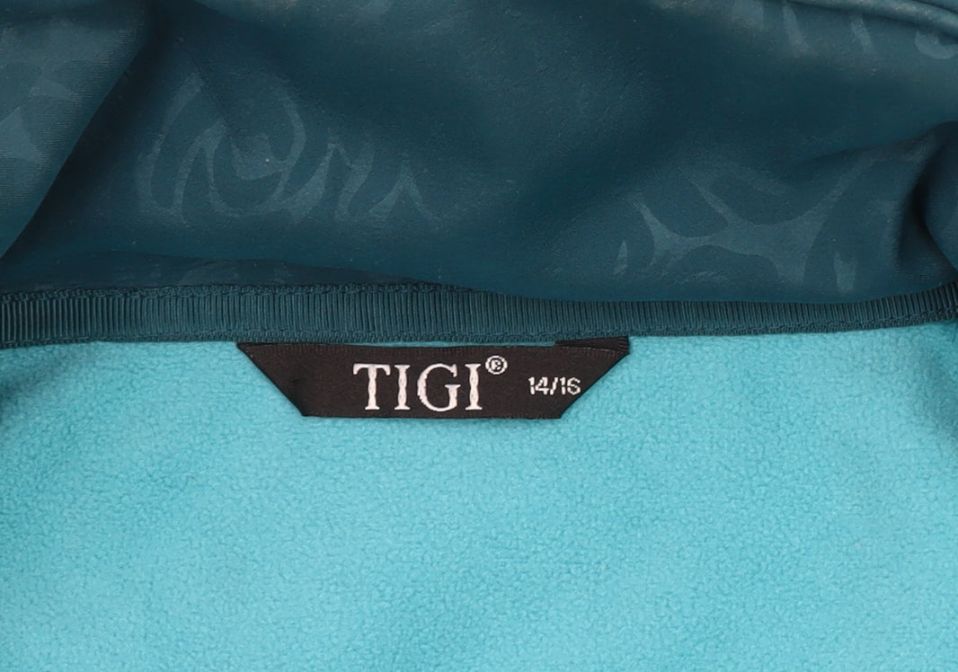 TIGI Women's Green Floral Jacket Size 14