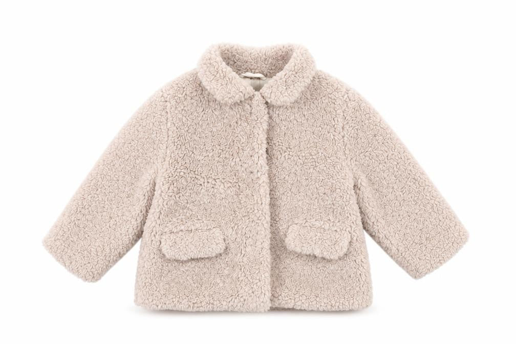 Zara Unisex Beige Coat, 12-18 Months, Lined Winter Essential