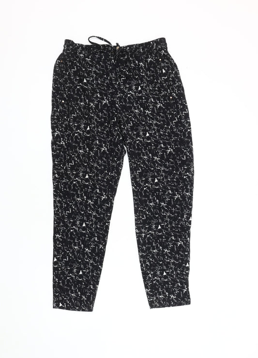 H&M Women's Black Jogger Trousers Size 8
