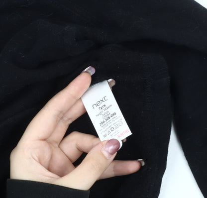 Close-up detail of Next girls’ black sweatshirt dance theme 7 years - stylish & comfortable