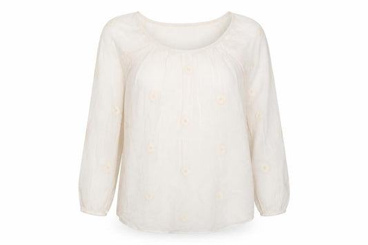 REPEAT Women’s Ivory 3/4 Sleeve Tunic Blouse Size 10