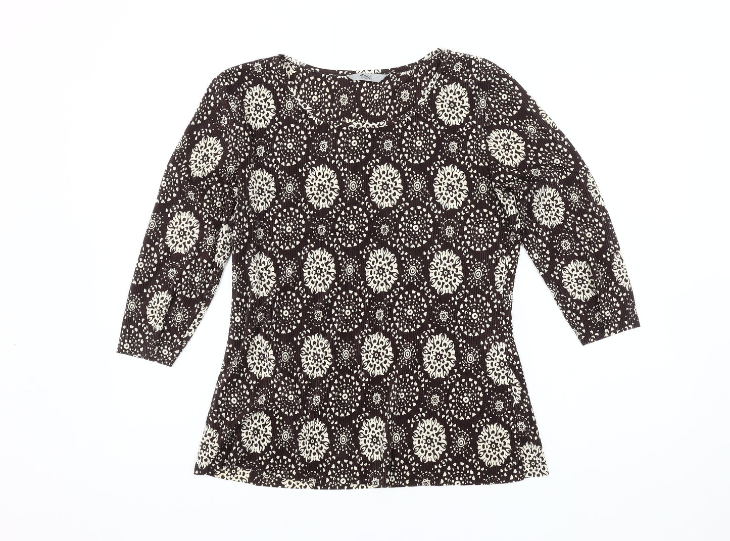 Marks and Spencer Women's Brown Geometric Top